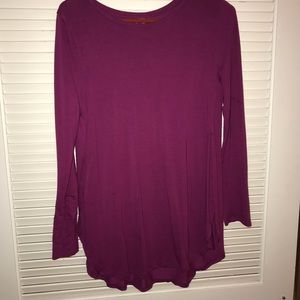 Purple shirt, side slit